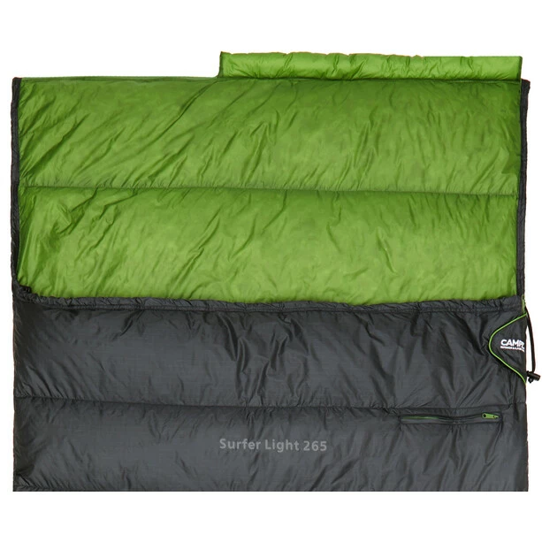 CAMPZ Surfer light 265 Down Sleeping Bag anthracite/green 4 CAMPZ Surfer light 265 Down Sleeping Bag anthracite/green - Image 4