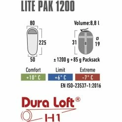 High Peak Lite Pak 1200 Sleeping Bag green/red -0° Sleeping Bags Sales high peak lite pak 1200 sleeping bag green red 3